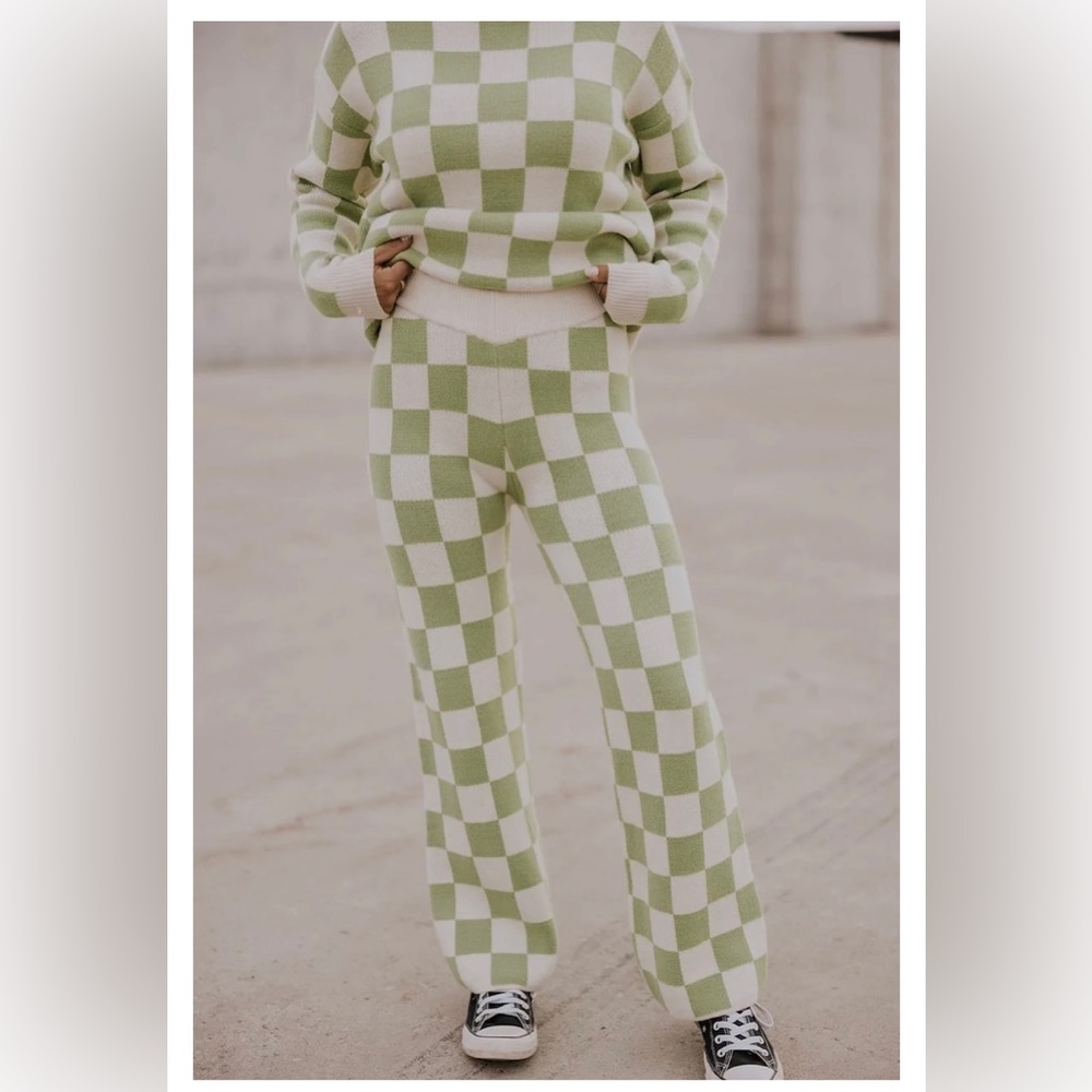 Roolee Checkered Knit Pants